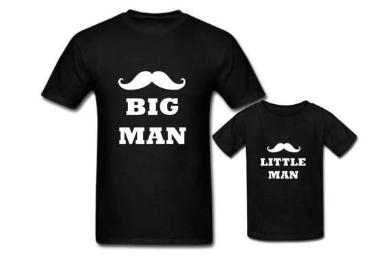 Vader en zoon t-shirt - Big man/ Little man