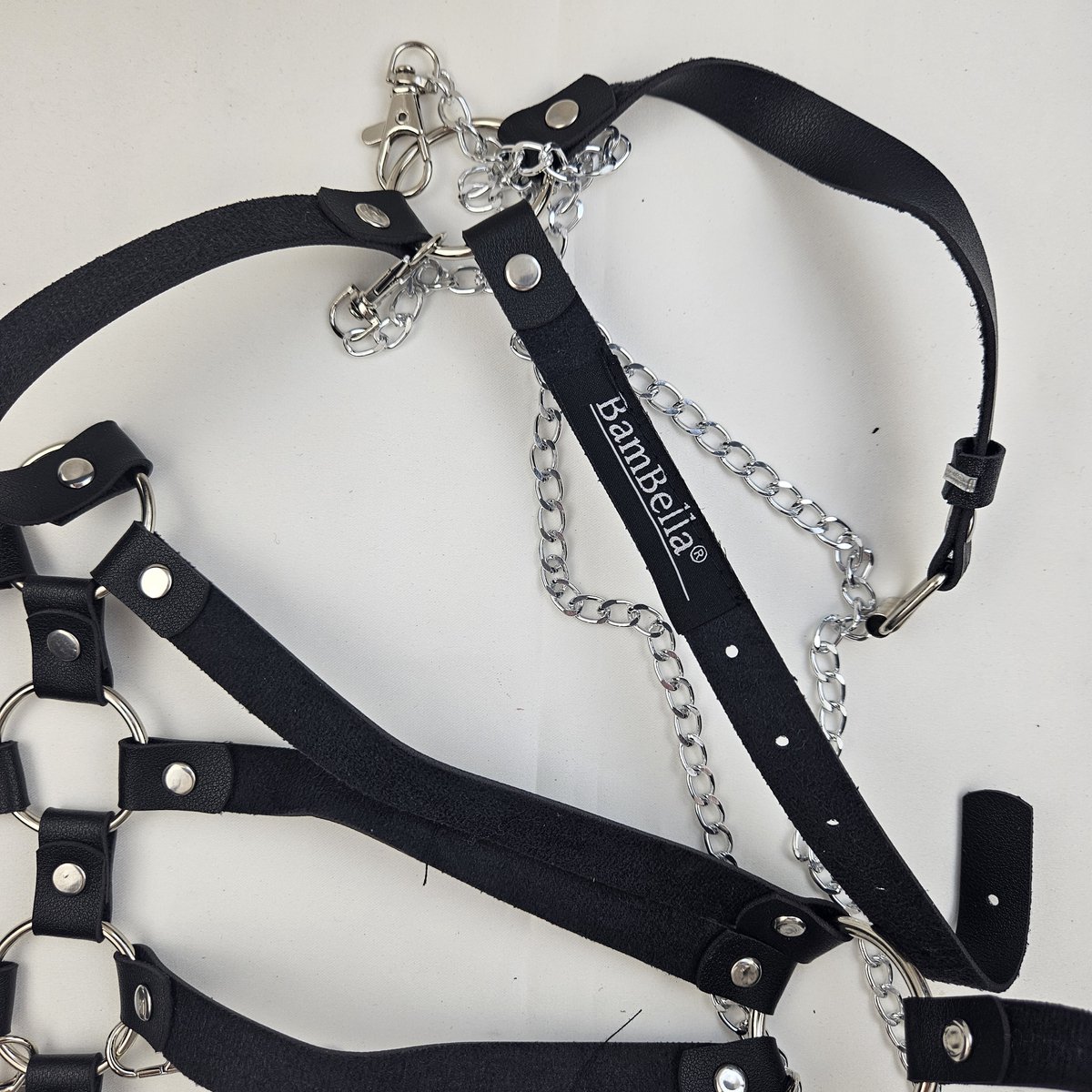 BamBella ® - Sexy Erotische bondage Lingerie onesize vrouw BDSM sm body zwart dames pak