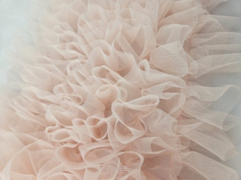 BamBella® Naai band - Breed mesh Kant rushes tutu tule tulle Roze - Sier afwerk band kleding maken
