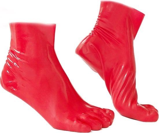 100% Latex sokken kousen - voetfetisj voeten fetish - erotisch Rubber sok voet Kort