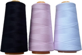 Naaimachine grote klos garen 3 stuks roze wit zwart cone draad voor naaien lockgaren ook geschikt voor rechte steken