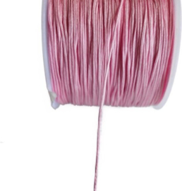 Draad voor armbandjes maken - 100 meter - Roze - koord dun 1 Rol