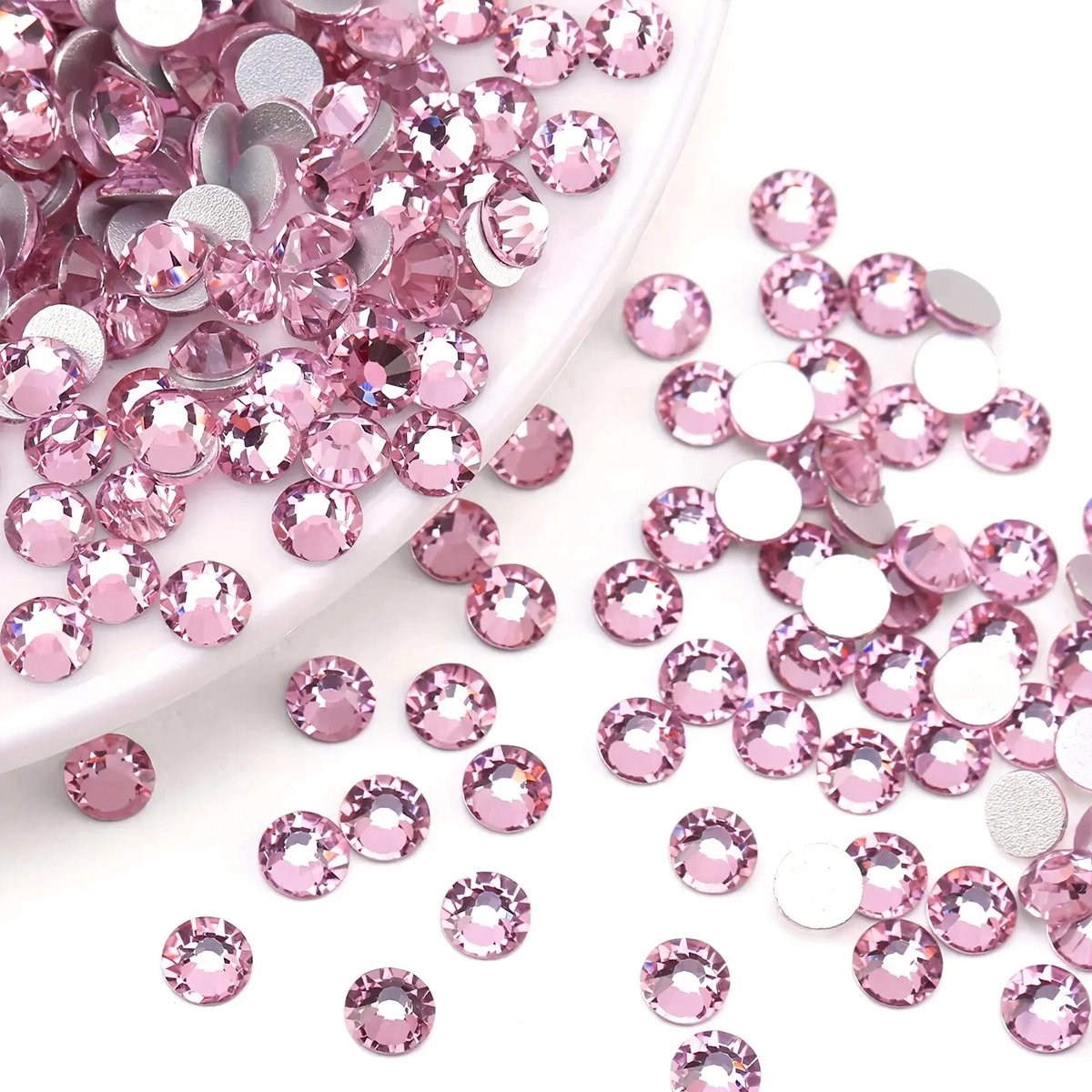 BamBella® Plak strass Steentjes - 1440 stuks - SS10 - Roze strass stenen glitters nail art kleding versieren