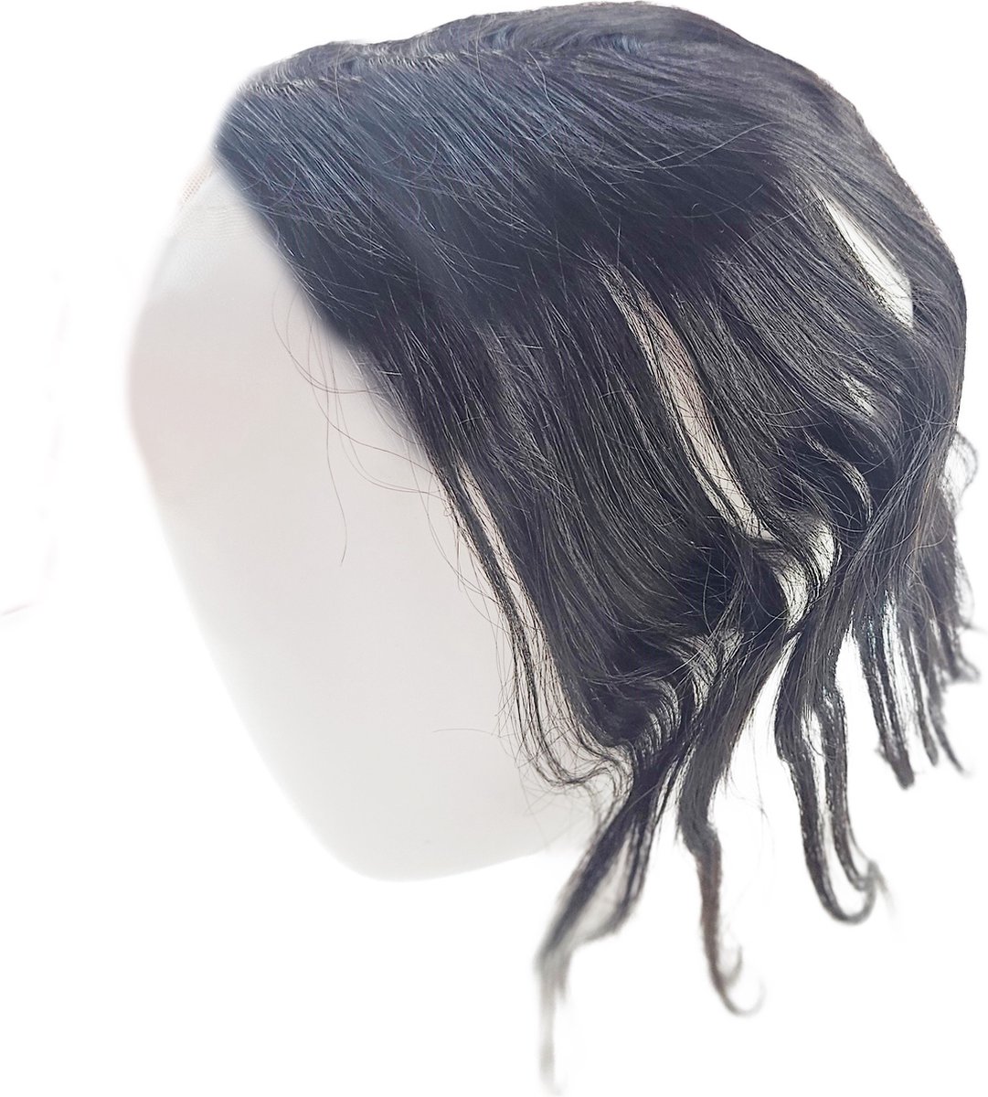 Lace Frontal - Basic- 4X4 - 1B - 25cm 10inch - Natuurlijk zwart -Menselijk Haar stuk voor weave of Pruik deel voorkant