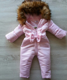 Children's Pram suit with Fur collar and rhinestones ski suit Girls