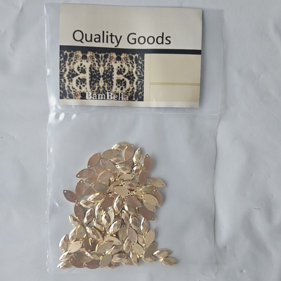 BamBella® AB wit kleur - Grote Naai strass Steentjes - 50 stuks - zilver kleurig strass stenen glitters kleding versieren