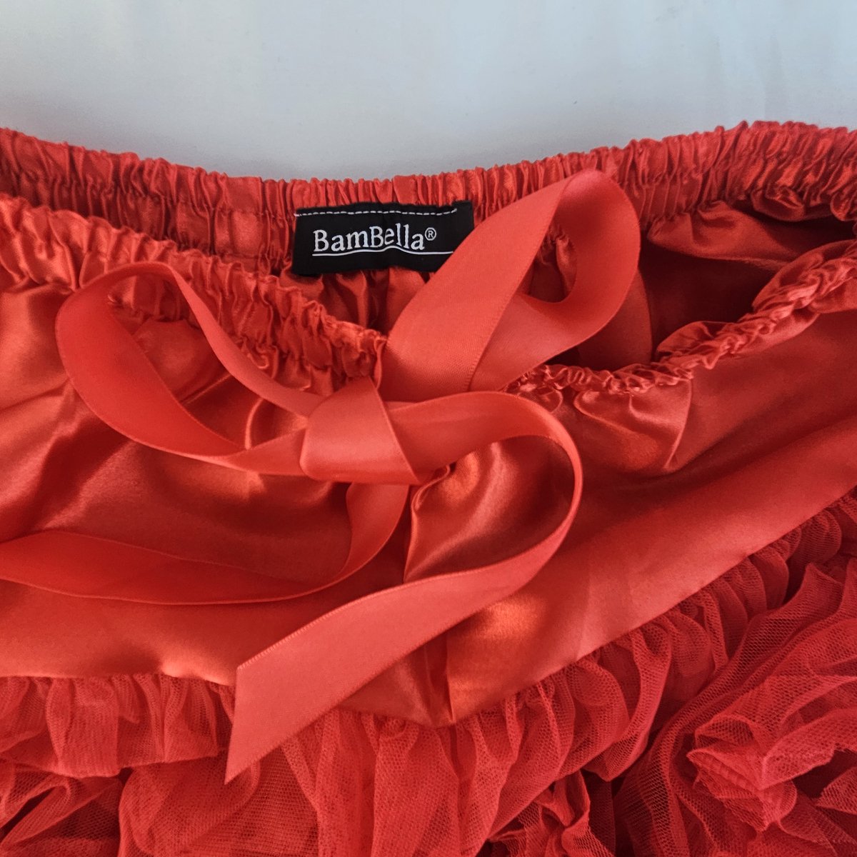 BamBella® - Onesize Grote Petticoat Grote rok poffig Rood Tulle laagjes rokje doorzichtig onder rok dames