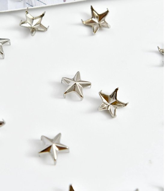BamBella® - 50 stuks Klinknagel studs buigbaar eenvoudige montage zelf gothic schoenen kleding versieren naaien fournituren siernagel