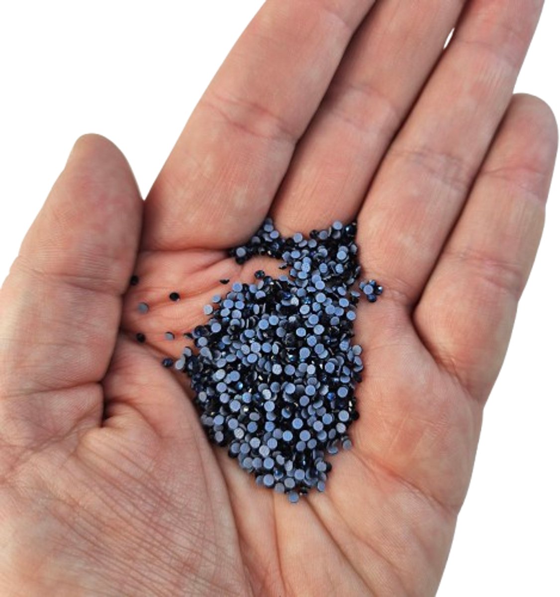 BamBella® - SS6 - Blauw zwart - Hotfix strass Steentjes - 1440 stuks - strass stenen glitters nail art kleding versieren