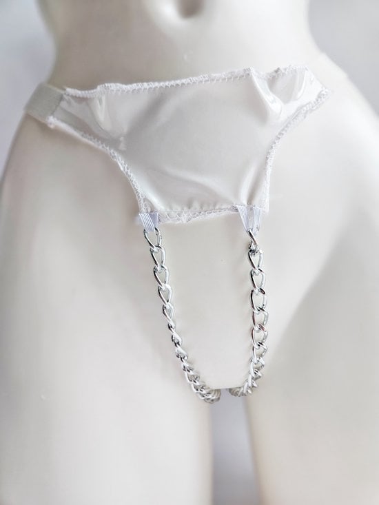 100% LATEX String   kruisloos Lingerie erotische slip glad rubber