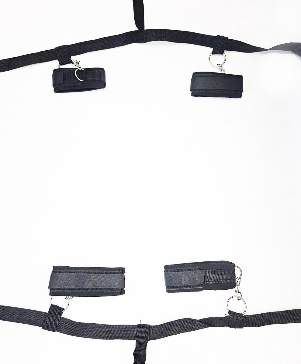 BNDGx® - Bed Boeien - Bondage set voor onder het bed - Vastbinden set touwen bondage set - restraint straps Handboeien enkel boeien