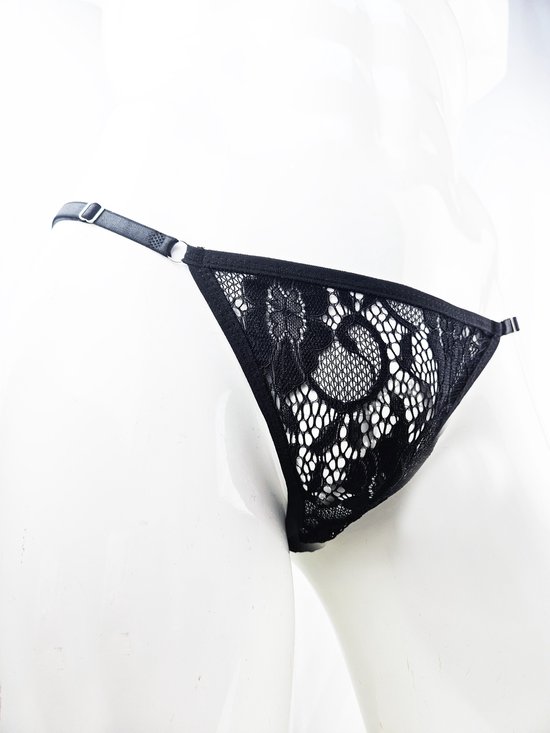 BamBella ® - String - One size - Sexy Zwart Erotische onderbroek Heren