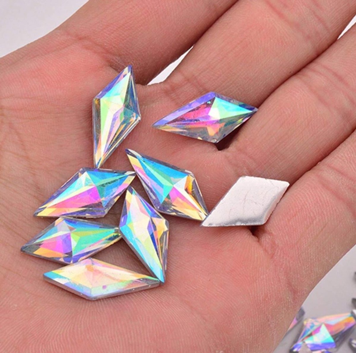 BamBella® mix look kleine stenen - 40 stuks - kleding versieren steentjes DIY hobby knutselen Glitter
