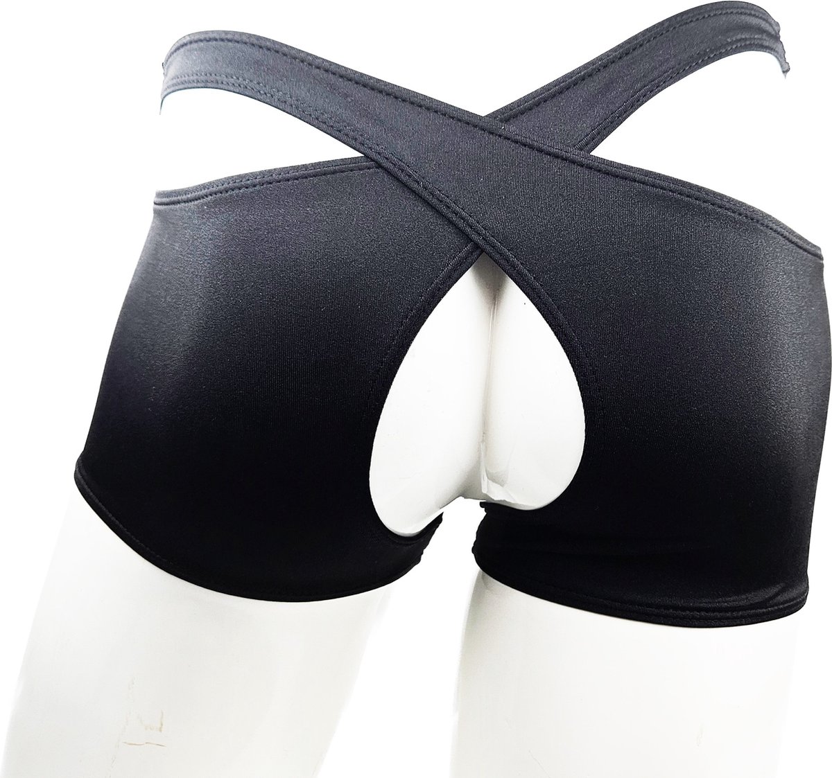 BamBella ® - Boxer short Kruisloos - Onesize - Sexy Erotische - Zwart Ondergoed