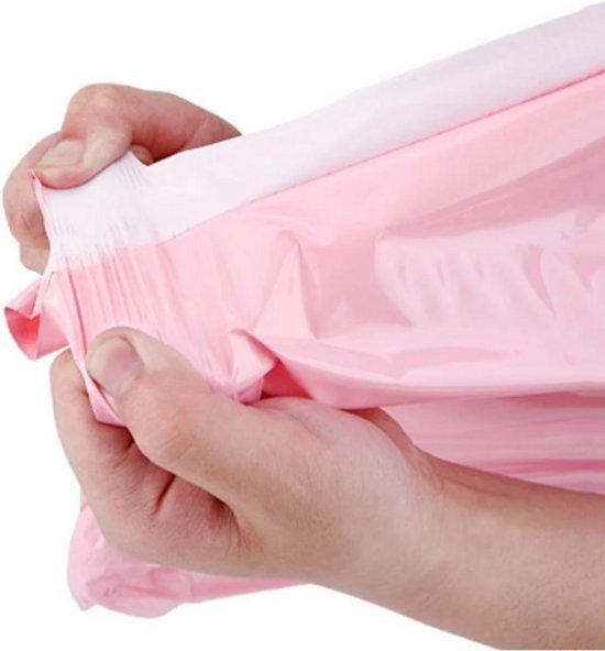 10 Stuks GROTE VERZENDZAK -ROZE- 40cm X 60cm COEX webshop zak verpakking verzend envelop plastic zak kledingzak verzending