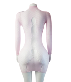 BamBella® - Jurk - Onesize - Erotische sexy nacht jurkje doorzichtig kant - Super Stretch Zwart