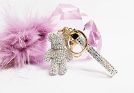 Sleutelhanger hanger tas Strass stenen glitter steentjes hotfix