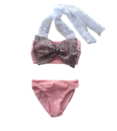 Bikini Roze    Panter Strik Baby en kind Zwemkleding Badkleding meisje