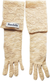BamBella® - Lange Handschoenen Bruin kant - Sexy handschoenen dames -