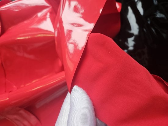 Datex Top (Mix latex en stof) Rood -  - Sexy Erotische dames SM fetish kleding
