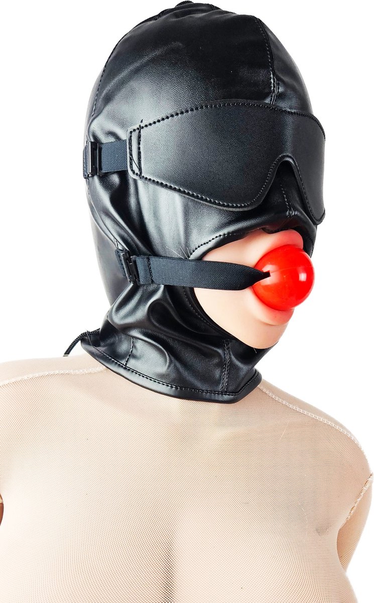BNDGx® - Extreme BDSM sex Masker - Nep Leer - Met Gag blinddoek - SM Erotisch