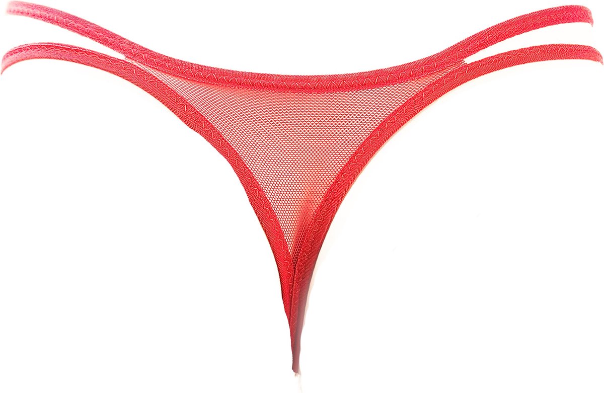 BamBella ® - String Kruisloos - One size - Sexy Rood Erotische onderbroek Heren
