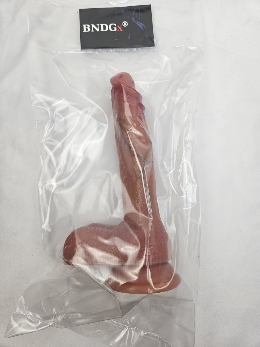 BNDGx® Realistische Dildo - 22cm Grote Penis voor vrouwen met zuignap - Anaal - vaginaal - Realistisch - Licht bruin