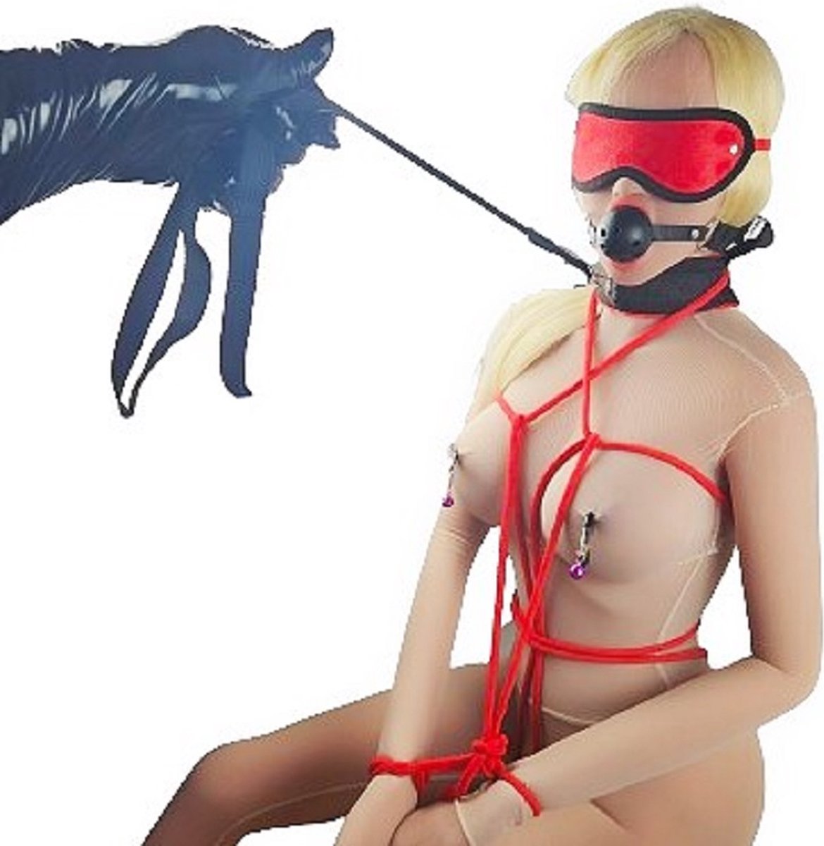 BNDGx® - Sex Toys - voor koppels - Set - SM Pakket - Bondage - Vastbinden - Kit - Startset - handboeien - Zwart BDSM