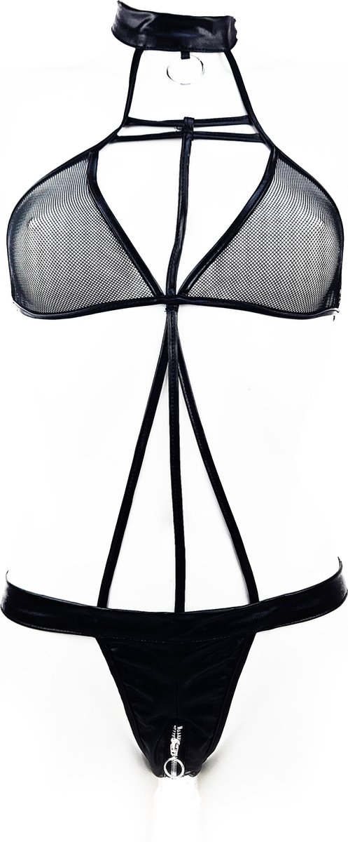 BamBella ® Bodysuit Onesize wetlook Erotische jumpsuit pak - Catsuit BDSM - Glanzen