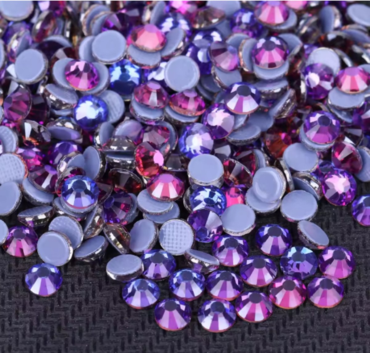 BamBella® - SS30 - Roze Multicolour - Hotfix strass Steentjes - 288 stuks - strass stenen glitters nail art kleding versiere