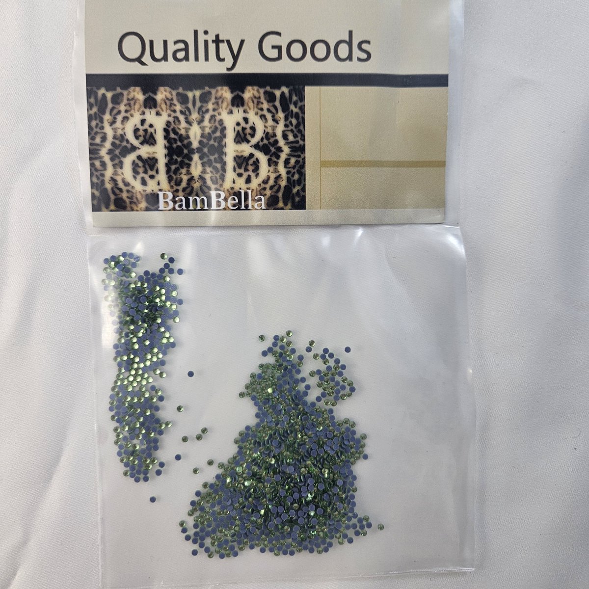 BamBella® - SS6 - Licht groen - Hotfix strass Steentjes - 1440 stuks - strass stenen glitters nail art kleding versieren