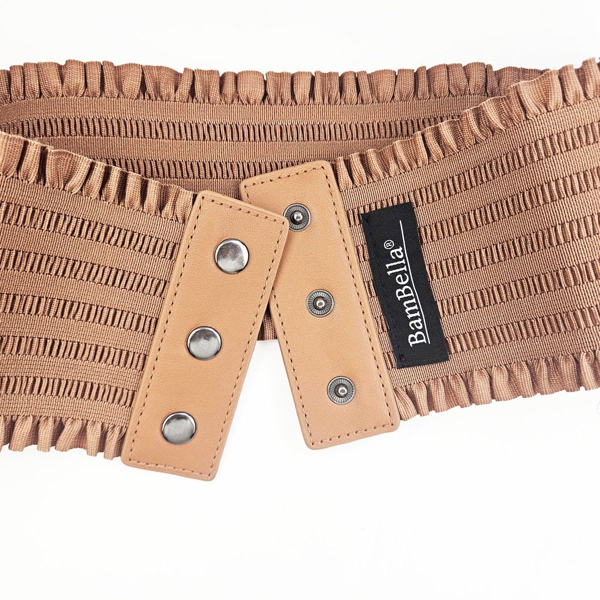 BamBella ® - Riem Maat Onesize - Bruin Mode Body Gothic Goth taille riem zwart met korset belt