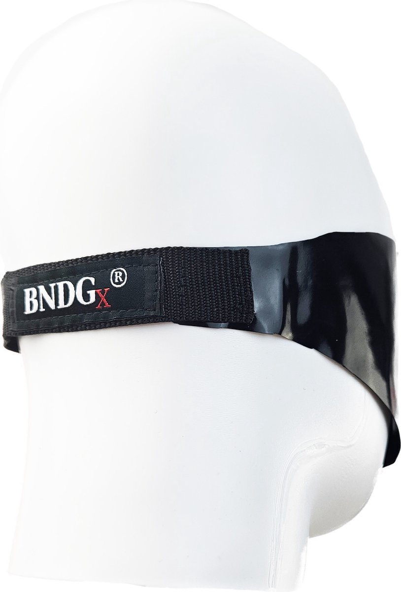 BNDGx® - Oog masker BDSM - Erotiek bondage Blinddoek sex speeltje voor koppels - Zwart - Mix van LATEX en polyester