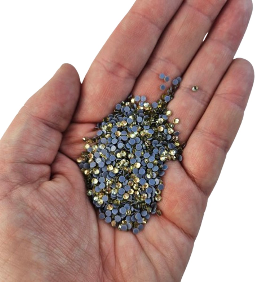 BamBella® - SS10 - Geel - Hotfix strass Steentjes - 1440 stuks - strass stenen glitters nail art kleding versieren