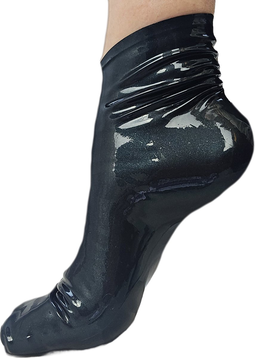 BamBella® Latex sokken kousen - Maat 36 t/m 42 voetfetisj voeten fetish - erotisch Rubber sok voet Kort