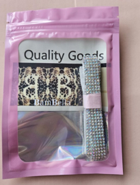 BamBella® - Plak lint strass steentjes 1 meter glitter plakband zelfklevend glitters steen hotfix lintje 10mm versieren DIY knutselen meisjes craft art scrapbook