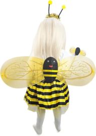 BamBella® - Verkleedkleren meisje - one size - BIj vleugels - tutu rok - verkleedkleding Geel