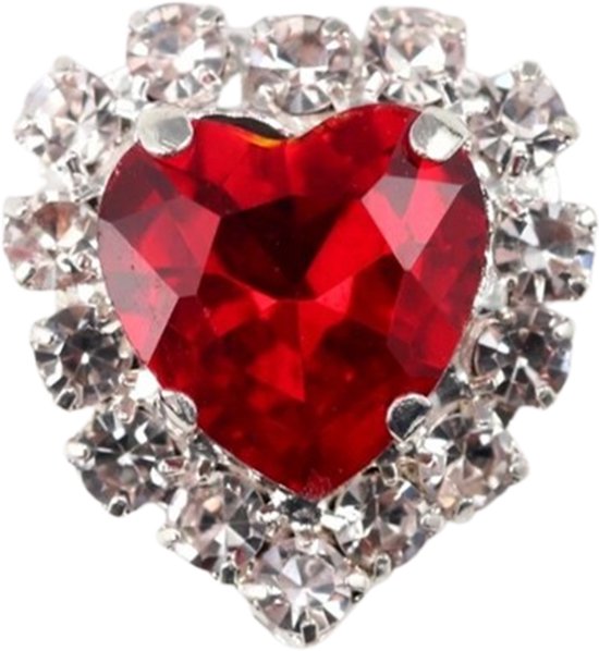 BamBella® Grote strass stenen - 10 stuks - Rood - steentjes groot kleding versieren steentjes DIY hobby knutselen Glitter