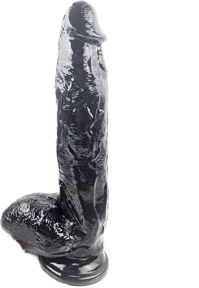 BNDGx® - Dildo - Grote - Zwarte Lange dikke Realistisch Penis -Zuignap - BDSM SM Fetisch Seks speeltje Merk: BNDGx