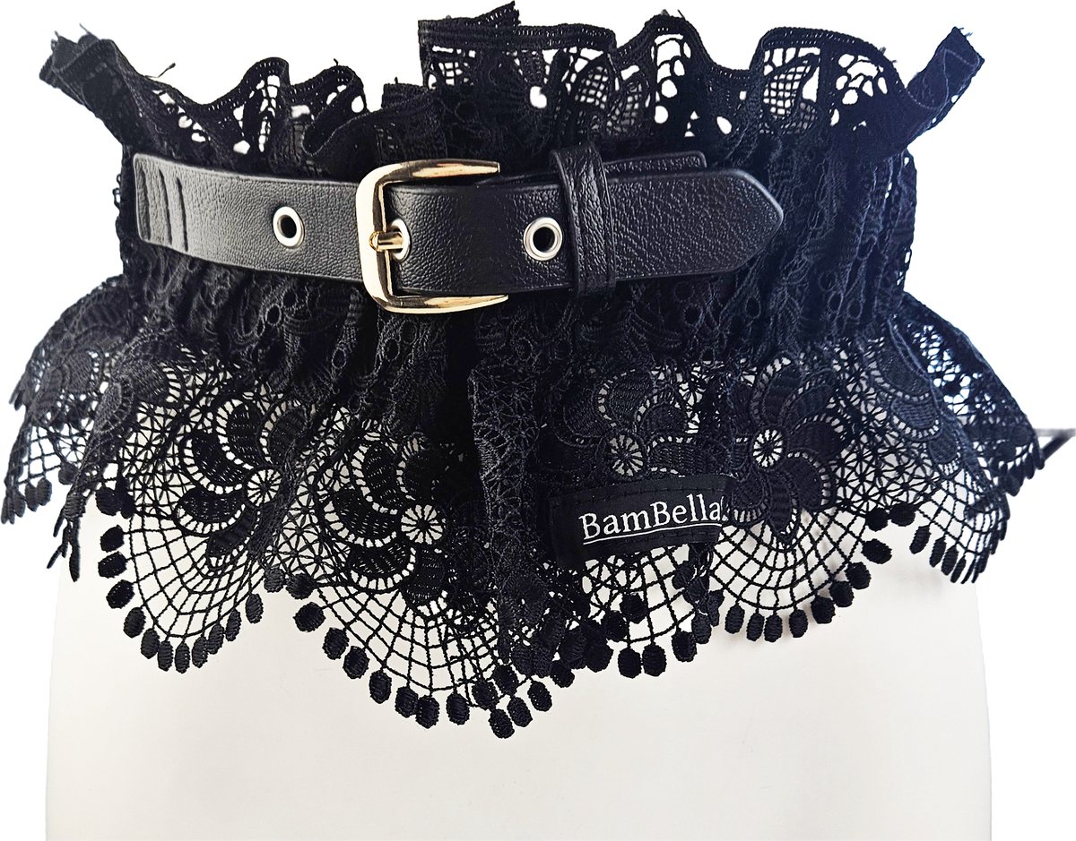 BamBella ® - Riem Maat Onesize - Rok franje ruches Mode Body Gothic Goth taille riem zwart met belt
