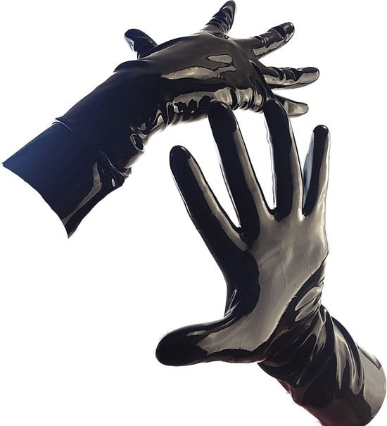 100% LATEX Handschoenen Lang Zwart