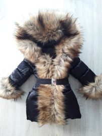 Women's  Winter Coat With Big Fur Collar Fur Faux Fur Jacket