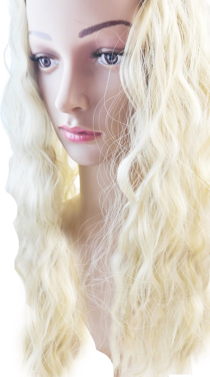 Hair extensions - Clip In - Blond - clip ins curly krullen - Synthetisch haar