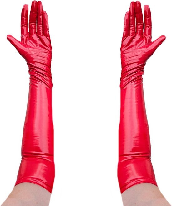 Handschoenen LATEX zwart Sexy fetish erotiek erotische lingerie accessoire - onesize