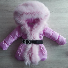 Children's coat Fur collar jacket Girls Winter coat Imitation Fur