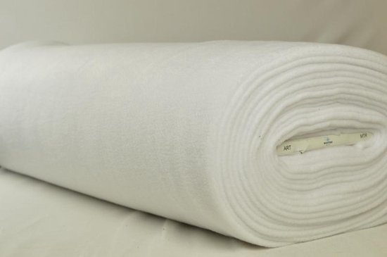 Fleece stof - Wit - 10 meter