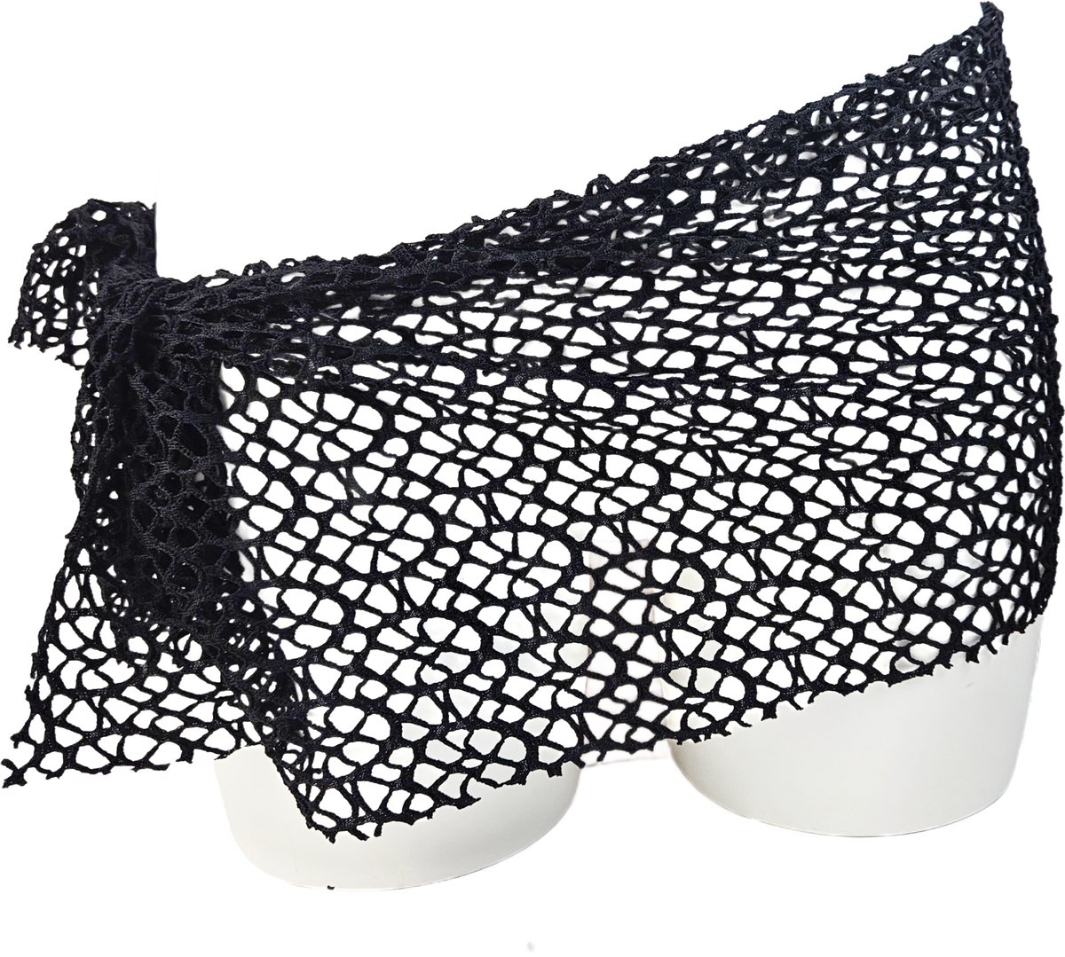 BamBella® - Omslag doek - Onesize omslag doek Strand rokje kort doorzichtig pailletten Zwart