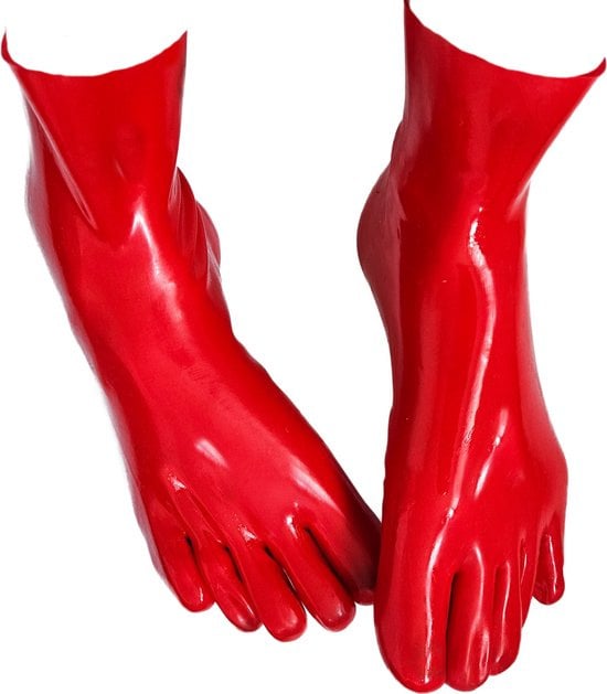 100% Latex sokken kousen - voetfetisj voeten fetish - erotisch Rubber sok voet Kort