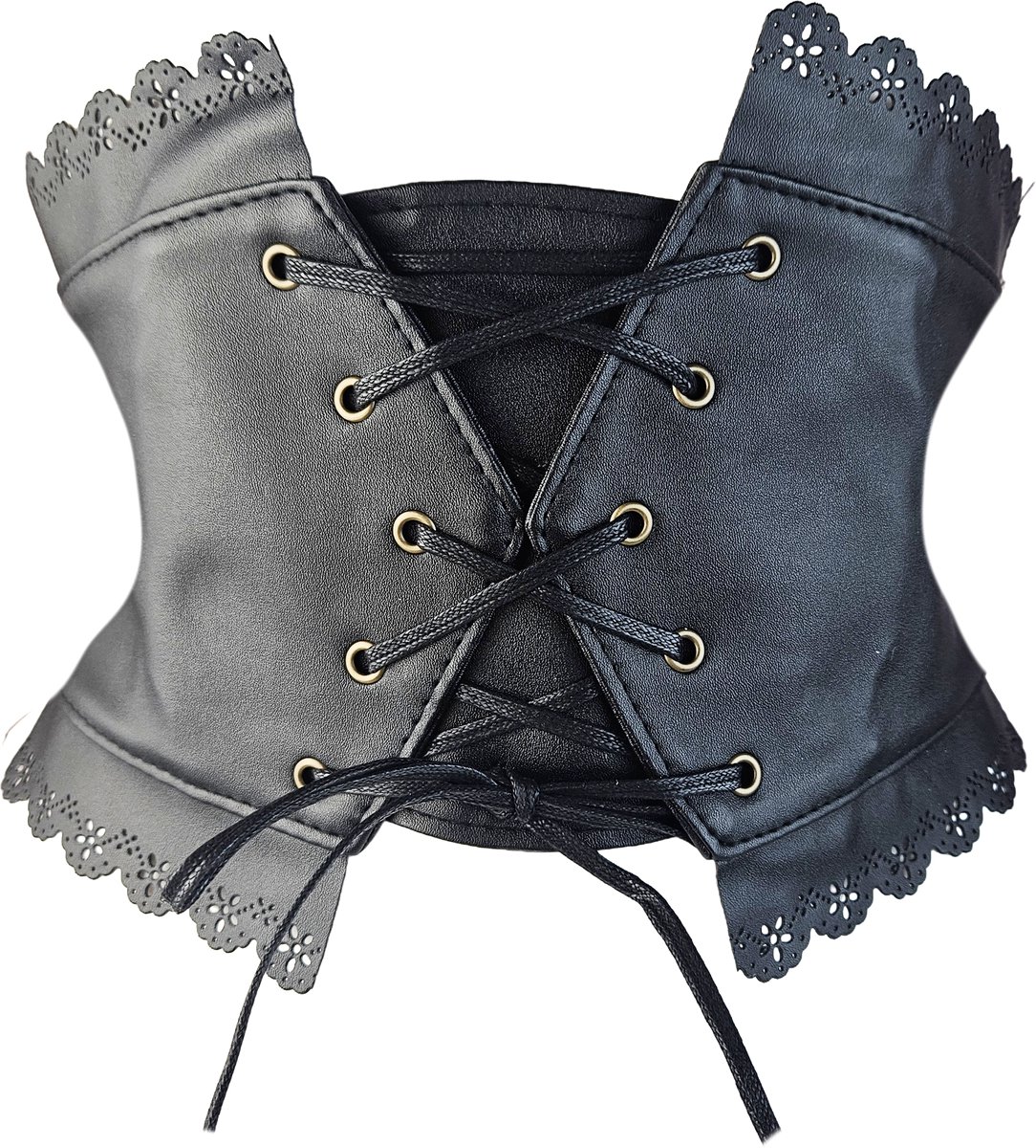 BamBella ® - Zwart Korset Mode Body Gothic Goth taille riem met Veter sluiting korset belt
