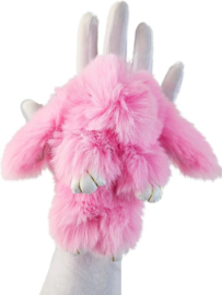 Sleutelhanger Tashanger Grote Konijn Fel Roze 13 CM zachte pluche hanger